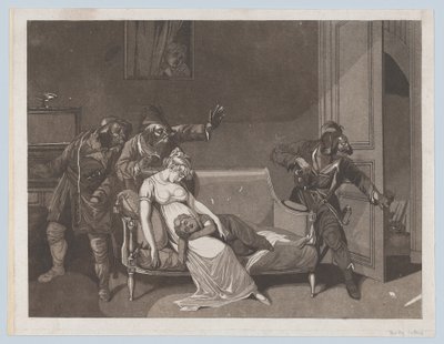 Første scene af tyve, ca. 1805. af Gror