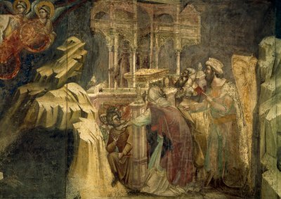 Episode fra Det Gamle Testamente, af Guariento di Arpo (aktiv 1338 - død 1367 eller 1370), fresko fra Cappella dei Carraresi, Padua, Italien. af Guariento di Arpo