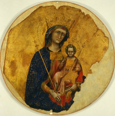 Madonna med barn, af Ridolfo Guariento eller Guariento di Arpo (aktiv fra 1338 til 1370) af Guariento di Arpo