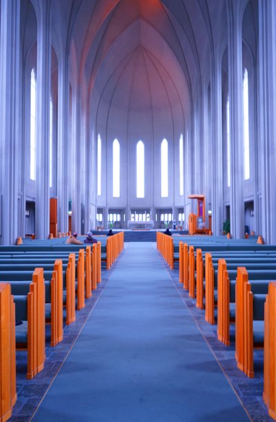 Det indre af Hallgrimskirkja af Gudjon Samuelsson