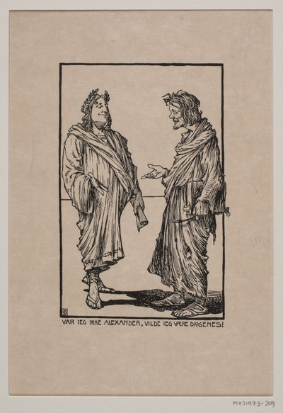 Alexander og Diogenes af Gudmund Hentze