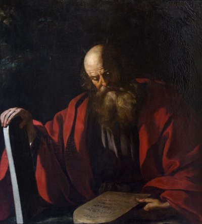 Moses med lovens tavler af Guercino (1591-1666)