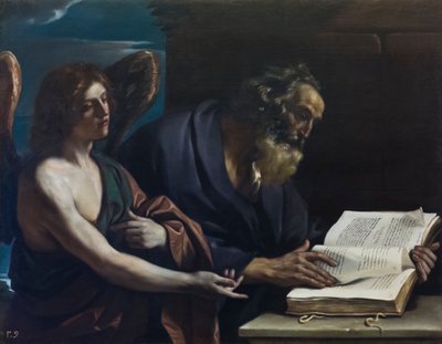 Sankt Matthæus og englen af Guercino (1591-1666)