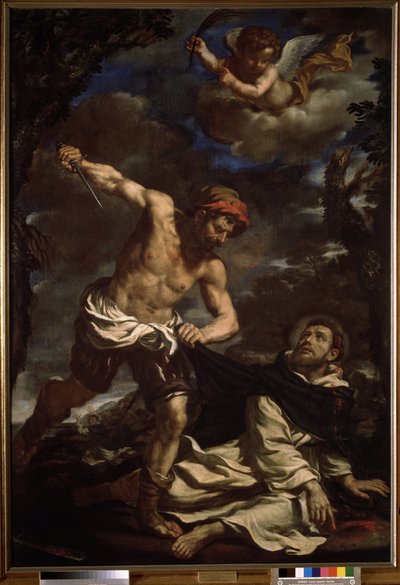 ""the martyrium of Saint Peter"" (The martyrium of Saint Peter) Maleri af Giovanni Francesco Barbieri kendt som Il Guercino (The Guerchin) (1591-1666) 1625-1630 Pushkin Museum, Moskva af Guercino (1591 1666)