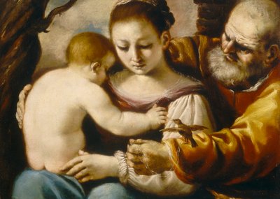 Hellige Familie af Guercino