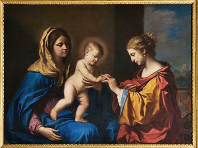 Saint Catherines mystiske ægteskab af Guercino