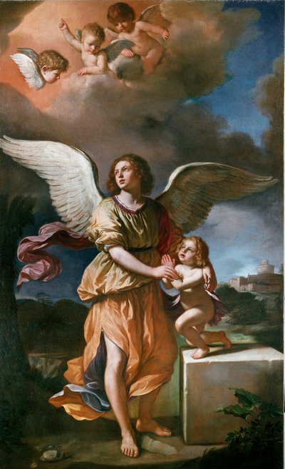 The Guardian Angel (olie på lærred af Guercino