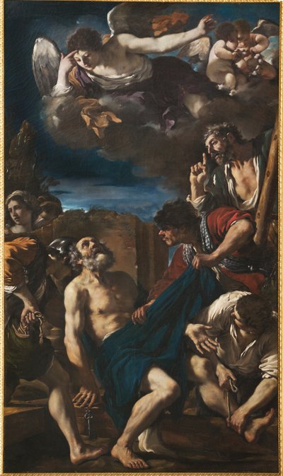 Sankt Peters martyrium af Guercino