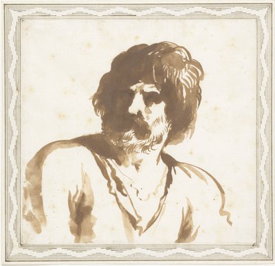 Buste af en mand af Guercino (attributed to)