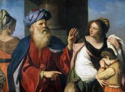 Abraham uddriver Hagar og Ismael, 1657. af Guercino