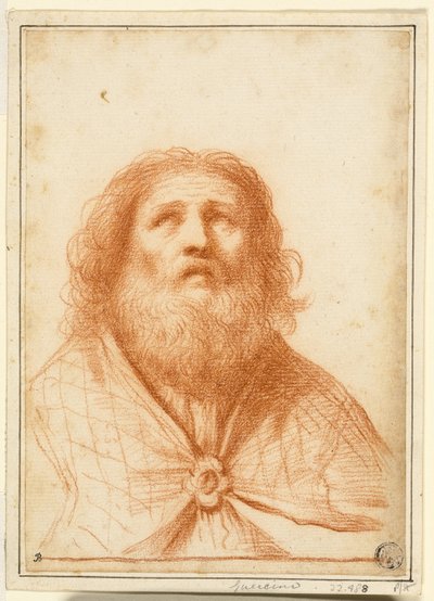 Buste af helgen eller ypperstepræst af Guercino