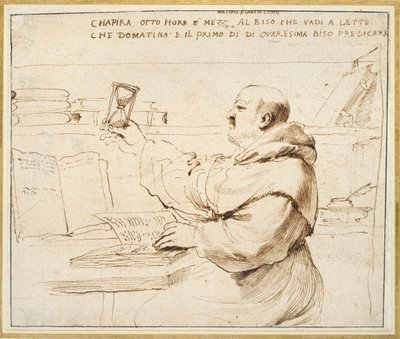 Karikatur af Fra Bonaventura Bisi, 1655-1659 af Guercino