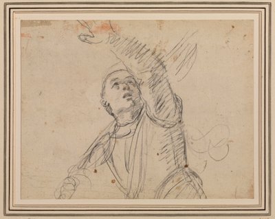 Guercino - En soldat, efter soldaten i An. Carraccis Opstandelse, Maisons-Lafitte, RCIN 902599 af Guercino