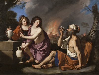Lot og hans døtre af Guercino