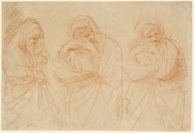 Madonna Mourning: Studier til Kristi gravlæggelse af Guercino