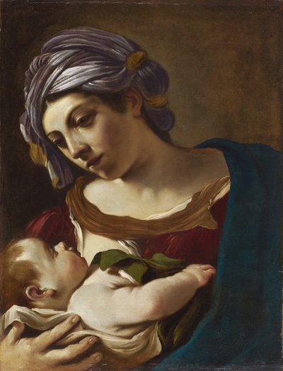 Madonna og barn af Guercino