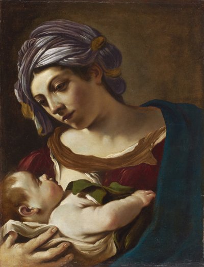 Madonna og barn af Guercino