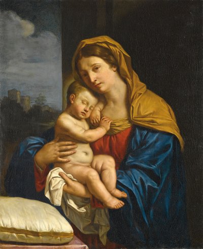Madonna og barn af Guercino