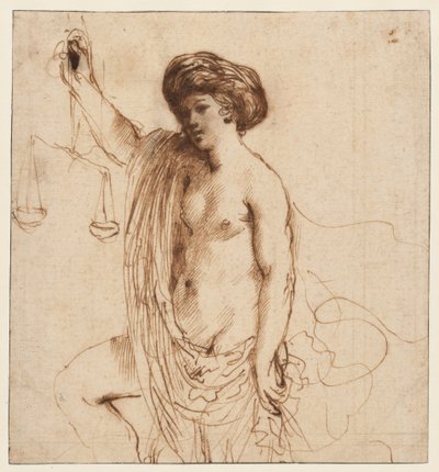 Personifikation af retfærdigheden af Guercino