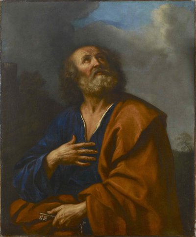 Apostlen Peter. af Guercino