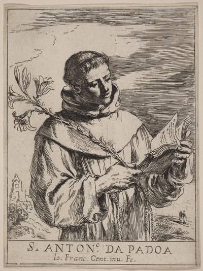 Sankt Antonius af Padova af Guercino