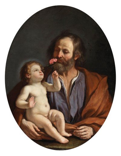Sankt Josef med Jesusbarnet af Guercino