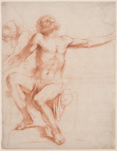 Siddende mandsfigur, ca. 1618-19 af Guercino
