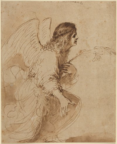 Bebudelsens engel af Guercino
