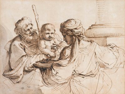Den Hellige Familie af Guercino