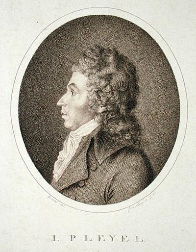 Ignaz Joseph Pleyel (1757-1831) graveret af F.W. Nettling af Guerin (after)
