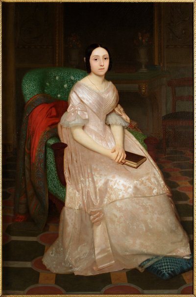 Portræt af markisen Emilia Negrone Centurione, Genesis noble maleri af Giuseppe Frascheri (1809-1886) af Guglielmo Castoldi