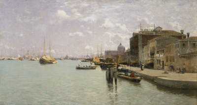 Morgen på Giudecca, Venedig af Guglielmo Ciardi