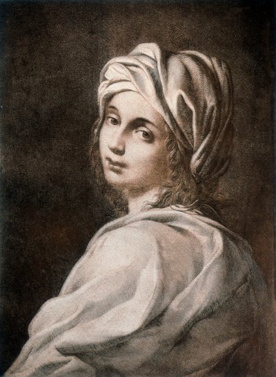 Portræt af Beatrice Cenci, karakter af tragedien "The Cenci" skrevet af Percy Bysshe Shelley (1792-1822) af Guido (manner of) Reni