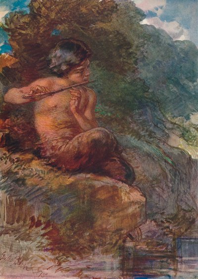 The Infant Pan, 1875, 1906. af Guido Bach