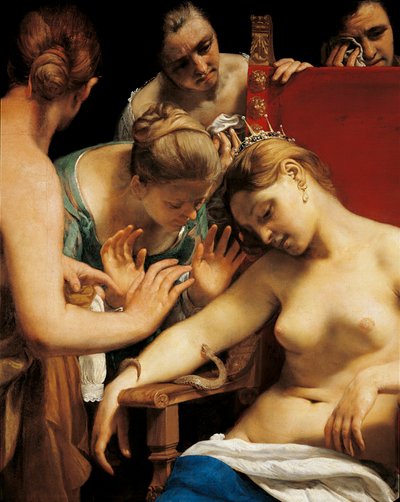 Kleopatras død (detalje) af Guido Cagnacci
