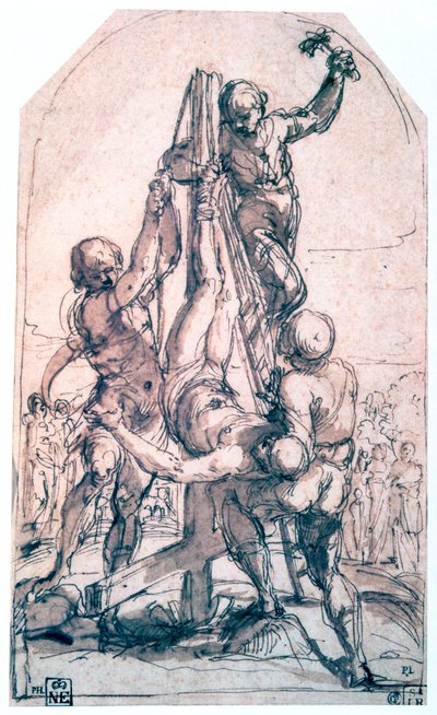 Korsfæstelse af Sankt Peter, c1600-1642 af Guido Reni