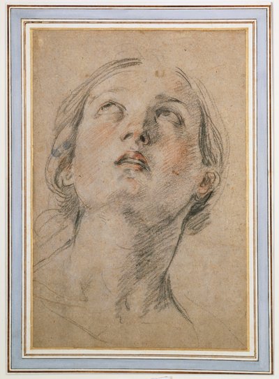 Leder af en kvinde, der kigger op af Guido Reni