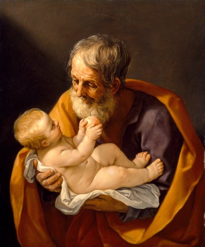 Sankt Josef og Kristusbarnet, 1634-40 af Guido Reni