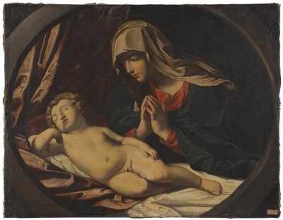 Jomfruen og det sovende barn af Guido Reni