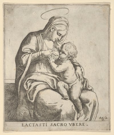 Jomfruen ammer det spæde Kristus, ca. 1590-1610. af Guido Reni