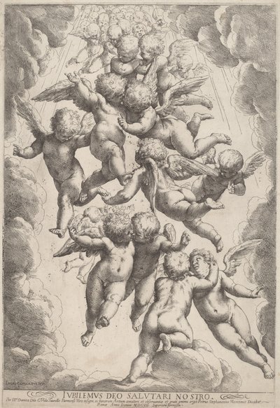 Engle i herlighed af Guido Reni, after Luca Cambiaso