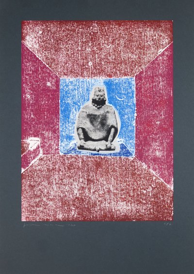 Invisible Room nº2, 2019 (træsnit og silketryk) af Guilherme Pontes