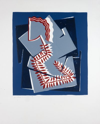 Woman With Fern Nº2, 2019 (linosnit) af Guilherme Pontes