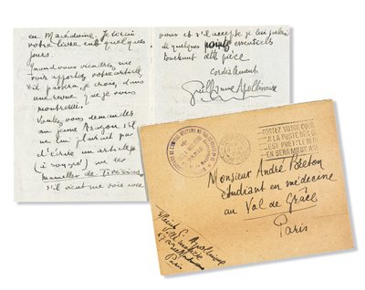 Brev til Andre Breton, 1918 af Guillaume Apollinaire