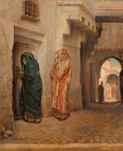 Et hemmeligt møde, 1863 af Guillaume Charles Brun