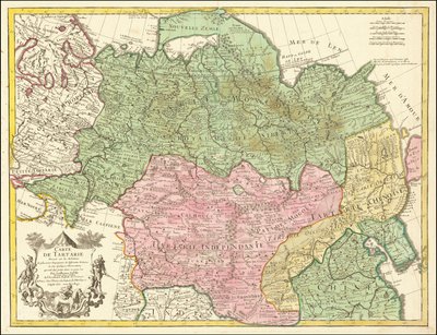 1706-kort over Tartariet af Guillaume de L
