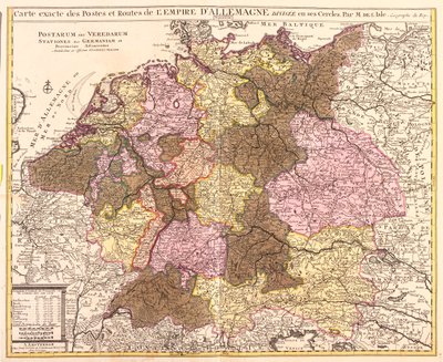 Belgien, Holland, Tyskland, Polen (voivodskab: Pommern, Vestpommern, Lubusz, Nedre Schlesien), Tjekkiet (region : Olomuc, Sydmähren, Prag, Centralbøhmen, Sydbøhmen, Plze, Karlovy Vary, stínad Labem, Liberec, Hradec Králové, af Guillaume Delisle