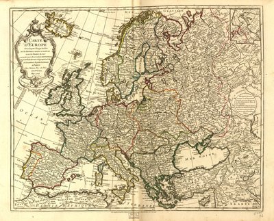 Kort over Europa. LOC 97683588 af Guillaume Delisle