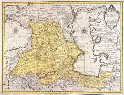 Georgien, Armenien, Aserbajdsjan, det østlige Tyrkiet, det nordlige Iran af Guillaume Delisle