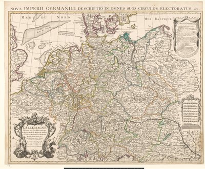 Kort over Tyskland af Guillaume Delisle